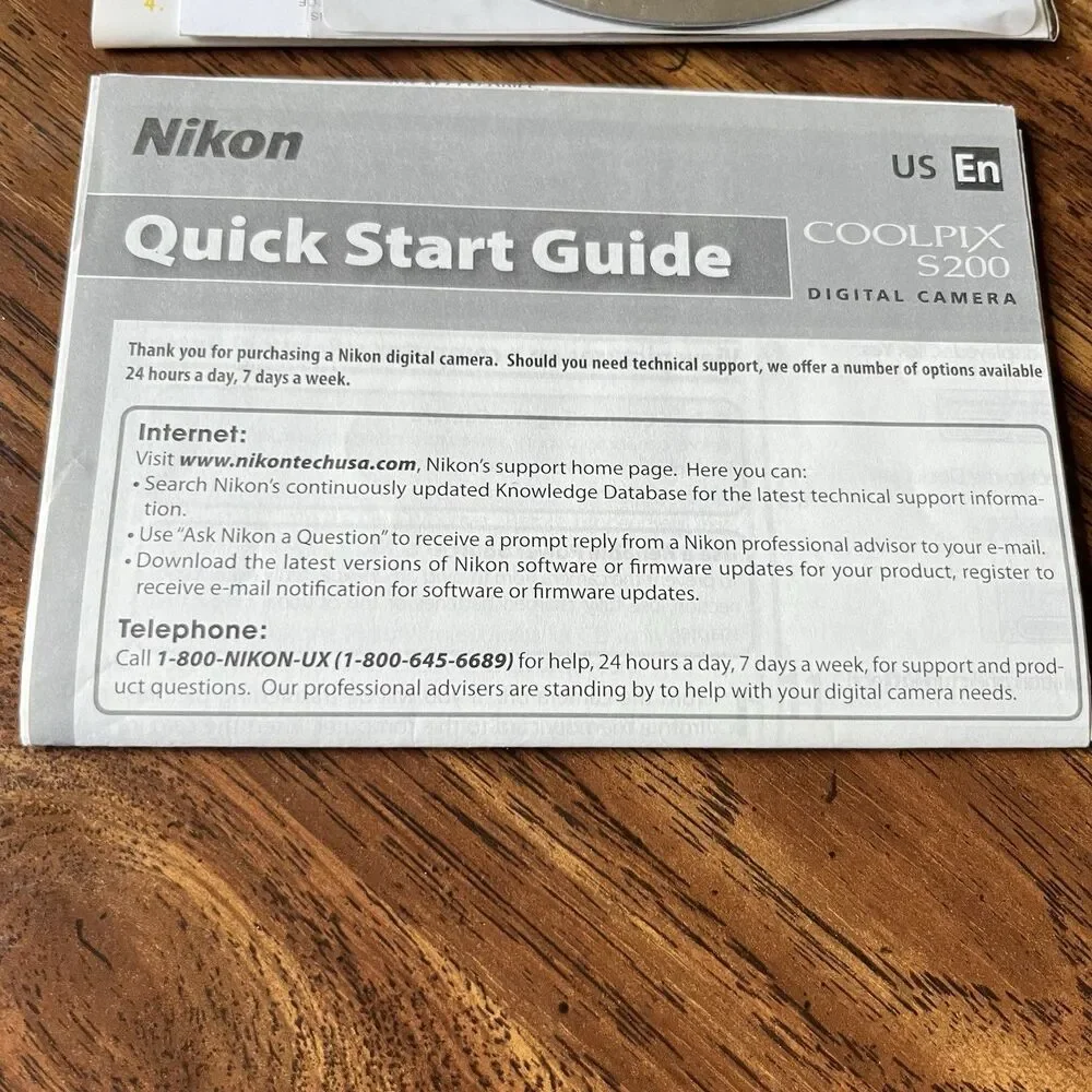Nikon Coolpix S200  Camera Package Works Silver Battery SD Card Case Manual 7.1